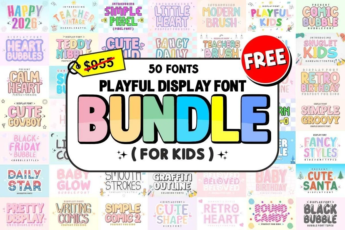 50 kids Fonts