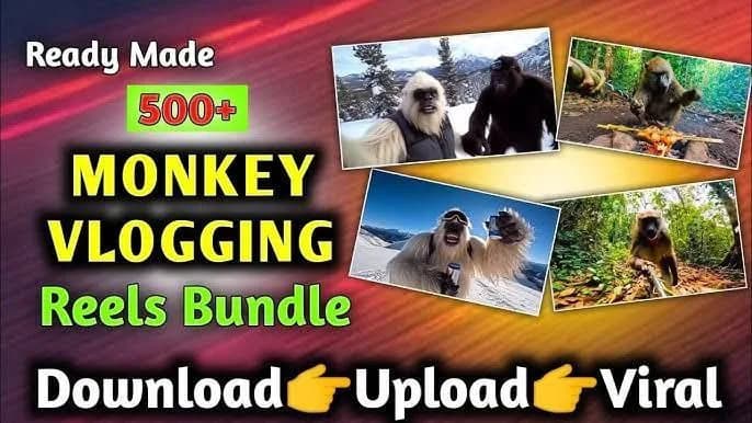 🎬 500+ VEO 3 AI Monkey 🐒 Vlogs – Viral Pack