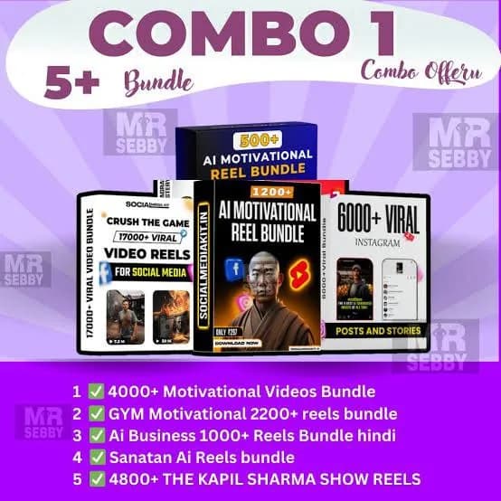 AI MOTIVATIONAL REELS BUNDLE: bundle value, included items এবং কার জন্য useful