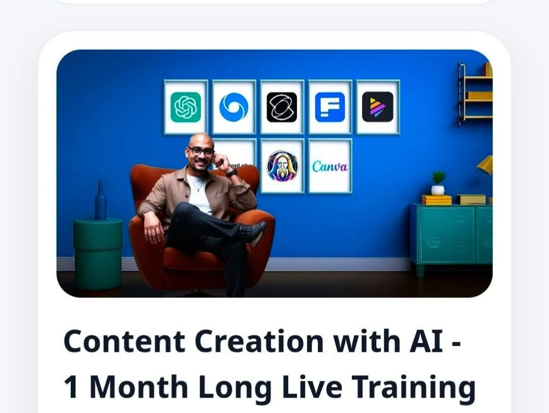 Content Creation with AI - 1 Month Long Live Training